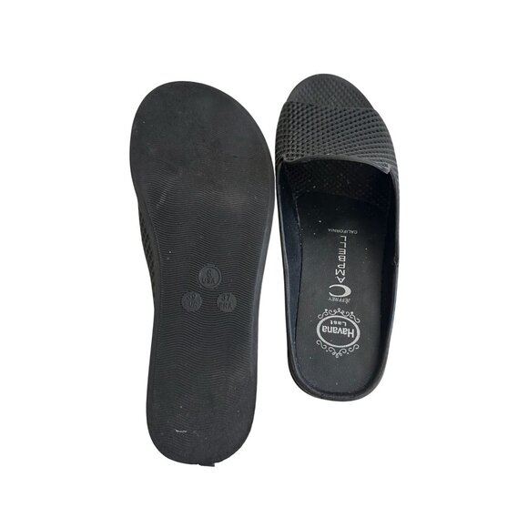 JEFFREY CAMPBELL Last Havana Black Wedge Sandals Size 8 - Picture 6 of 7